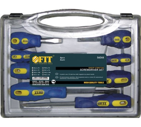 Набор отверток 8 шт Профи, в чемоданчике FIT HQ 56044 1