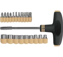 Т-образная отвертка, 11 бит и 9 торцевых головок Контрфорс 126623