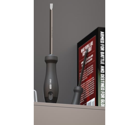 Двухсторонняя отвертка DELI Home Series HT1055 SL5/PH1, Cr-V, Soft Touch рукоятка, подарочная упаковка, эксклюзивный дизайн 104599