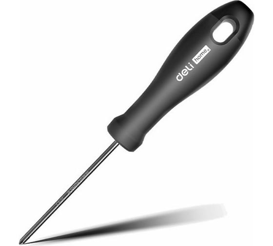 Крестовая отвертка DELI Home Series Black HT1203 PH0x75мм, Cr-V, Soft Touch рукоятка, подарочная упаковка, эксклюзивный дизайн 104606 1