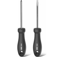Набор отверток DELI Home Series Black HT1002 2 шт. (PH1x100, SL5x100, Cr-V, Soft Touch рукоятка, подарочная упаковка, эксклюзивный дизайн) 104594