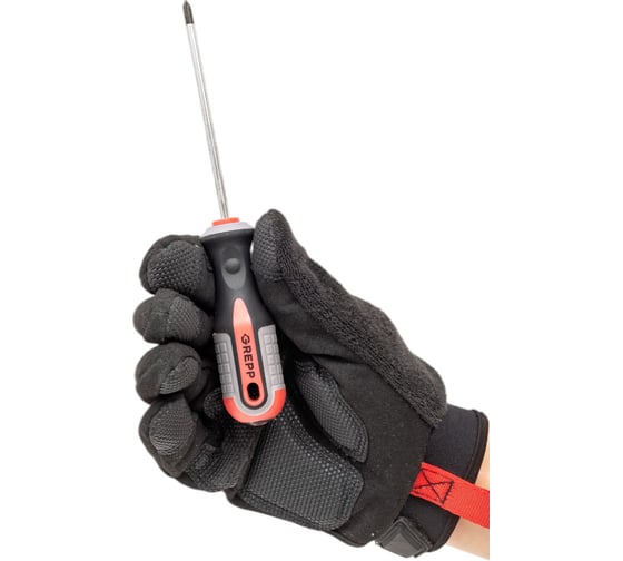 Крестовая отвертка GREPP PH0*100мм, CrV, 3х-компонентная рукоятка 201-015