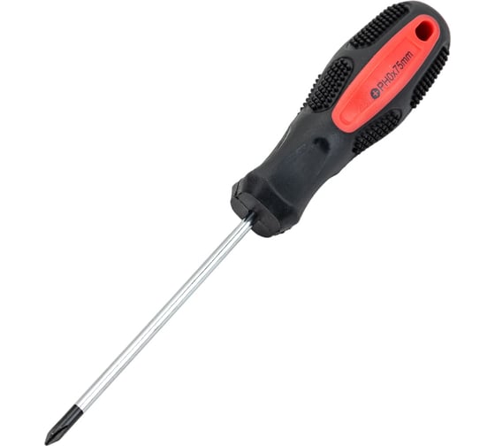 Крестовая отвертка GREPP PH0*75мм, CrV, 2х-компонентная рукоятка 202-013