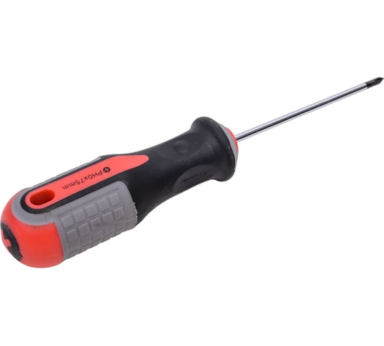 Крестовая отвертка GREPP PH0*75мм, CrV, 3х-компонентная рукоятка 201-013
