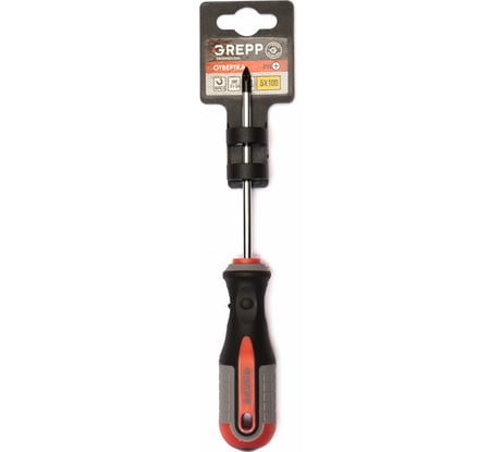 Крестовая отвертка GREPP PH1*100мм, CrV, 3х-компонентная рукоятка 201-017