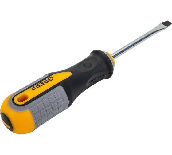Шлицевая отвертка GREPP SL5*75мм, CrV, 3х-компонентная рукоятка 201-005