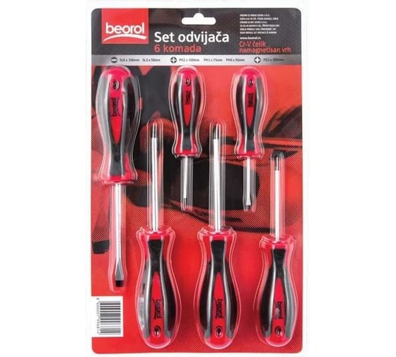 Отвертки BEOROL набор 6 шт. 245201