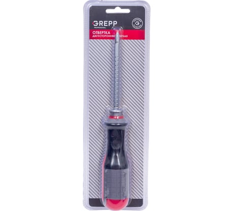 Двусторонняя отвертка GREPP PH2х100-SL6х100 мм, CrV, 3х комп.рукоятка 202-043