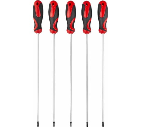 Набор экстрадлинных отверток AV Steel TORX T15-T30, 300 мм, 5 предметов AV-493205