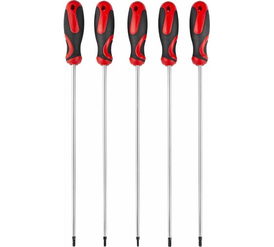 Набор экстрадлинных отверток AV Steel TORX T15-T30, 300 мм, 5 предметов AV-493205
