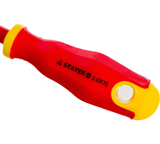 Диэлектрическая отвертка SL 3,0 х 75 мм STAYER 25141-03-07_z01