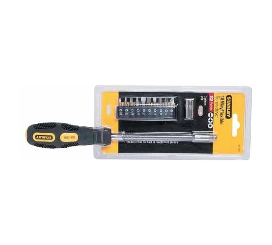 Отвертка с гибким стержнем с 10 вставками Stanley 0-62-508