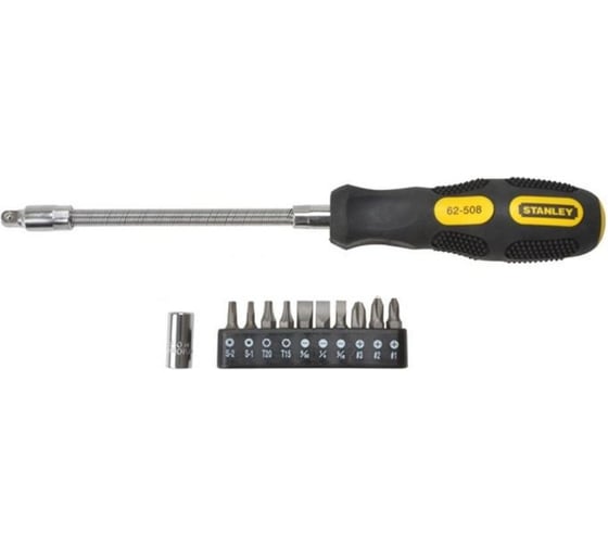Отвертка с гибким стержнем с 10 вставками Stanley 0-62-508