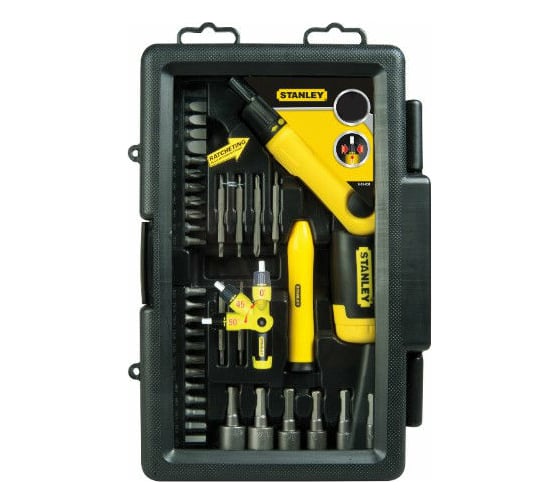 Отвертка со вставками 38 предметов в футляре Stanley 0-63-038