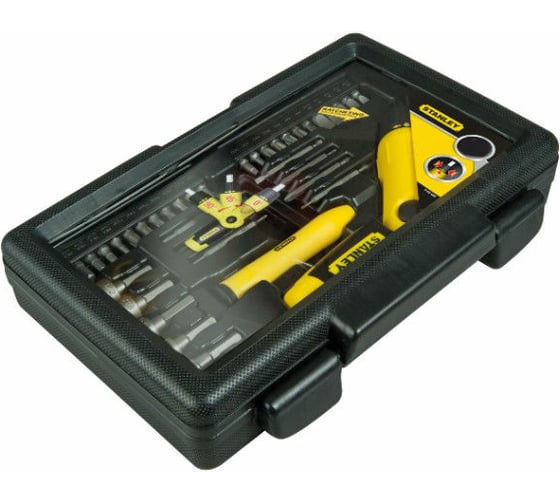 Отвертка со вставками 38 предметов в футляре Stanley 0-63-038