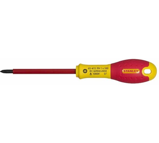 Диэлектрическая отвертка FATMAX 1000V PH2х125 мм Stanley 0-65-416