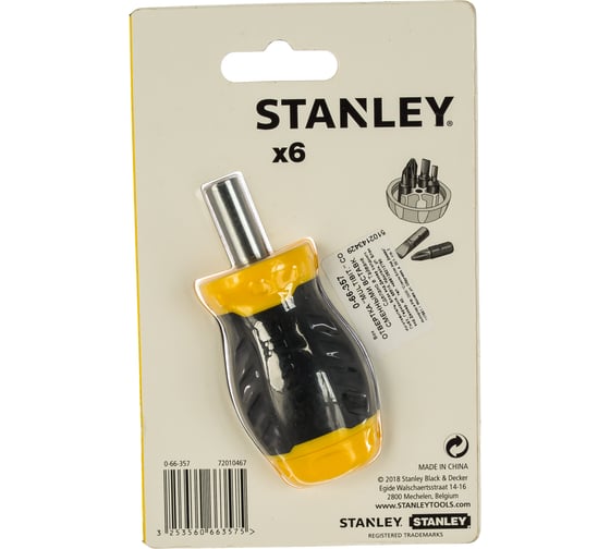 Отвертка Stubby Multibit Stanley 0-66-357