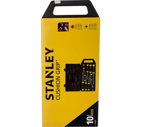 Набор отверток в футляре 10 шт Stanley CUSHION GRIP 2-65-005