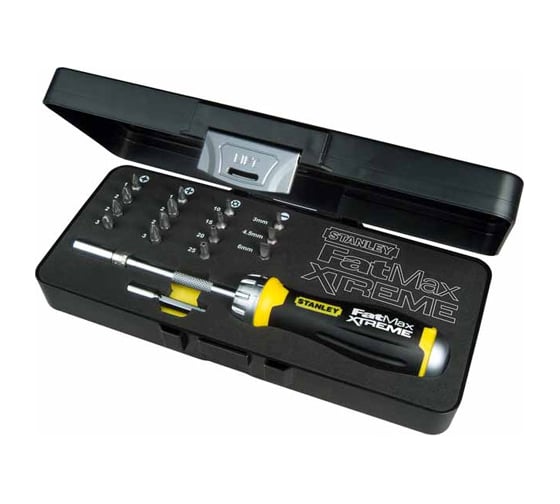 Отвертка с храповым механизмом + 10 вставок FatMax® Xtreme™ Multibit" Stanley 0-69-214