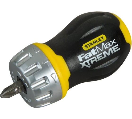 Отвертка с храповым механизмом + 6 вставок FatMax®Xtreme™ Multibit Stubby Stanley 0-69-221