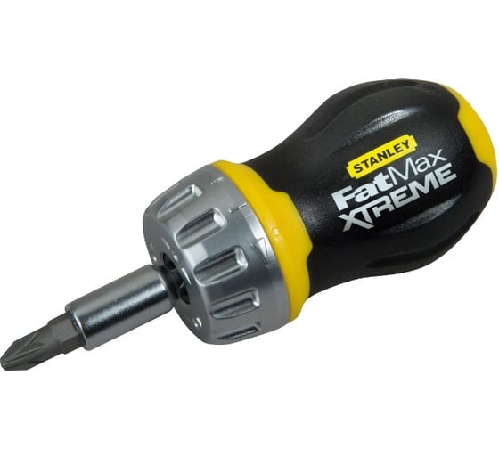 Отвертка с храповым механизмом + 6 вставок FatMax®Xtreme™ Multibit Stubby Stanley 0-69-221