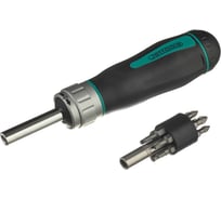 Реверсивная отвертка JETTOOLS 1/4'' с насадками 48 мм, 12 штук W-4314