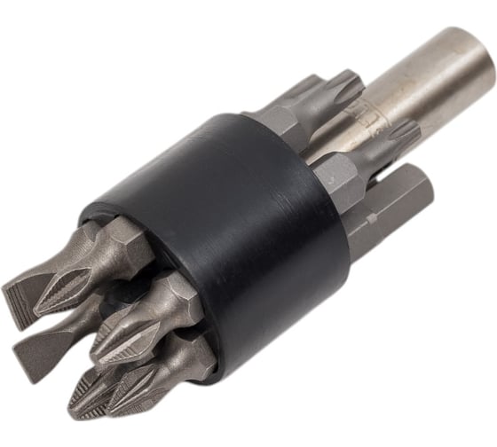 Реверсивная отвертка JETTOOLS 1/4'' с насадками 48 мм, 12 штук W-4314