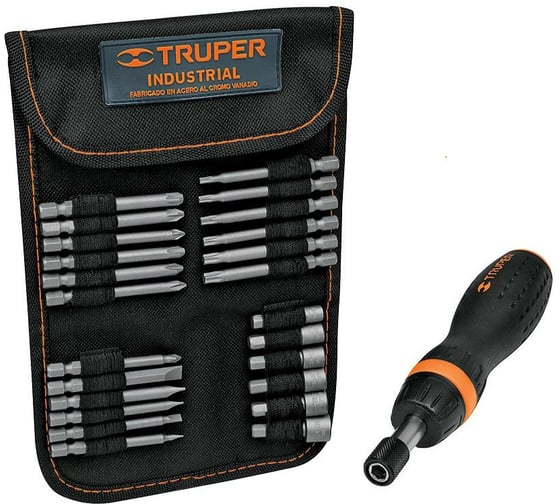Отвертка с трещоткой и битами Truper JDM-26 18219