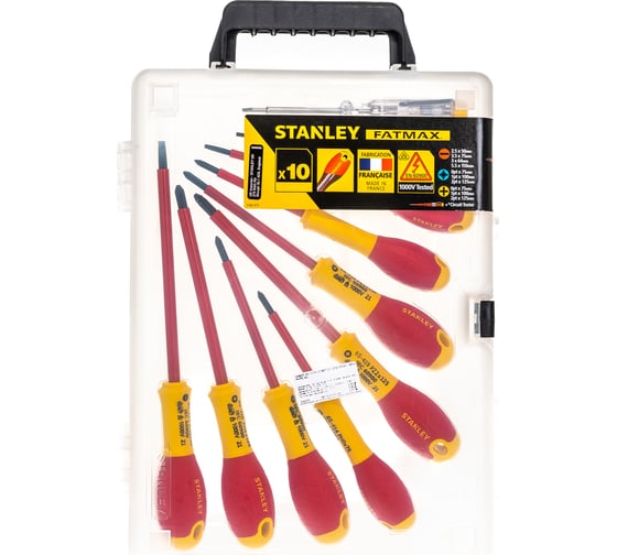 Набор из 10-ти отверток 1000 В Stanley FATMAX 0-62-573
