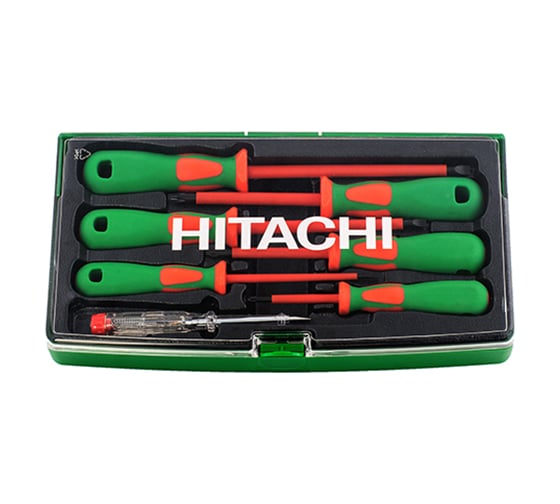 Набор изолированных отверток 7 предметов Hitachi HTC-774008