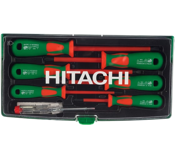 Набор изолированных отверток 7 предметов Hitachi HTC-774008