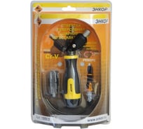 Реверсивная отвертка с шарниром 1/4", 14пр. Энкор 19863