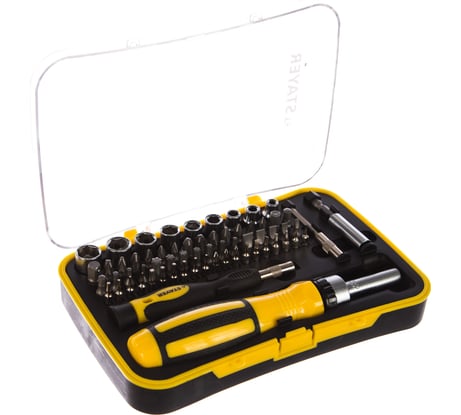 Набор насадок с реверсивной отверткой 65 предметов STAYER MASTER 25310-H65