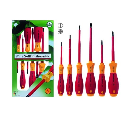 Набор отверток SoftFinishelectric 320N SF ZK6 SO VDE 6 шт Wiha 25477