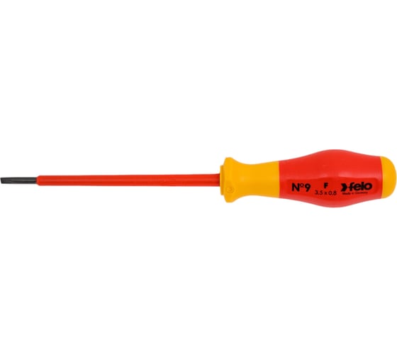 Диэлектрическая шлицевая отвертка Felo SL3.5x0.8x100 91303590 1