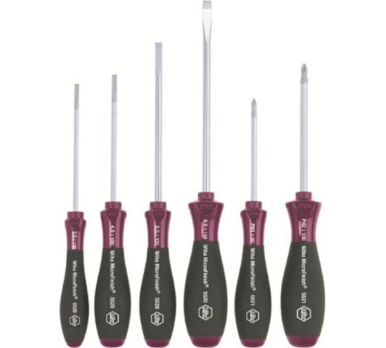 Набор отверток MicroFinish ZK6 6 предметов Wiha 29125 1