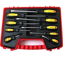 Набор отверток CNIC KDNS008 5 шлицевых, 4 крестовых, c магнитным наконечником, CrV, в пластиковом чемодане, 9 шт. 29919