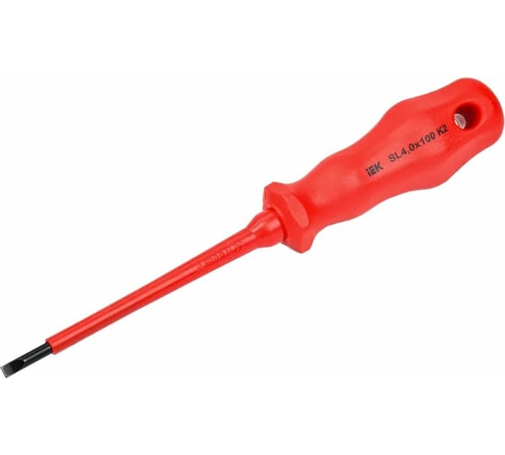 Диэлектрическая отвертка IEK ARMA2L 3 SL4,0x100 K2 A2L3-SC30-K2-SL-40-100