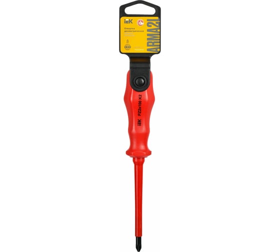 Диэлектрическая отвертка IEK ARMA2L 3 PZ2x100 K2 A2L3-SC30-K2-PZ-20-100