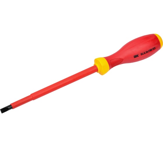 Диэлектрическая отвертка IEK ARMA2L 3 SL6,5x150 K3 A2L3-SC30-K3-SL-65-150 1