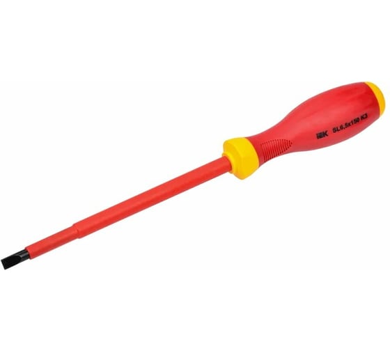 Диэлектрическая отвертка IEK ARMA2L 3 SL6,5x150 K3 A2L3-SC30-K3-SL-65-150