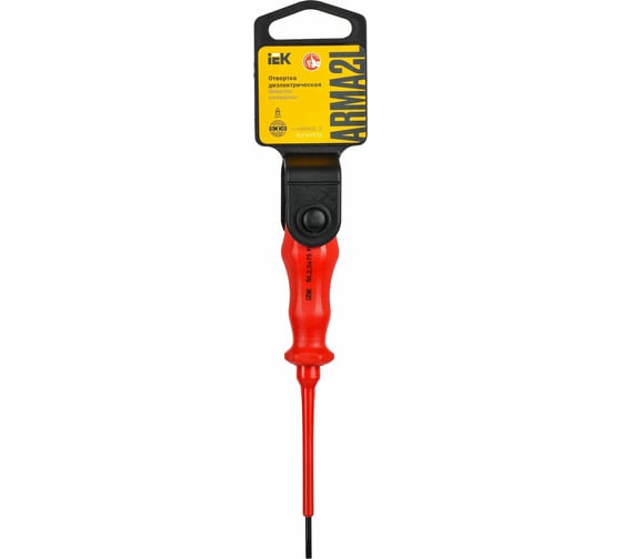 Диэлектрическая отвертка IEK ARMA2L 3 SL2,5x75 K2 A2L3-SC30-K2-SL-25-075