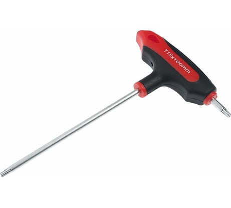 Ключ двусторонний JTC TORX с отверстием и Т-образной рукояткой T15H, 784815 189752