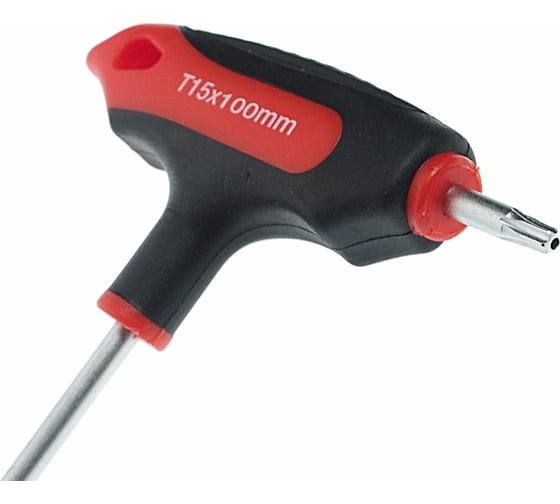 Двусторонний ключ JTC TORX с отверстием  T15H и Т-образной рукояткой JTC-784815