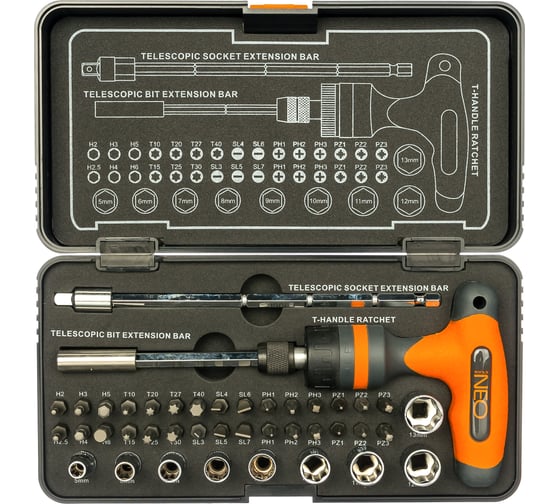 Насадки с держателем NEO Tools 42 шт 08-709 1