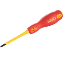 Крестовая отвертка NEO Tools PH1x80 мм 1000 В CrMo 04-072 15502374