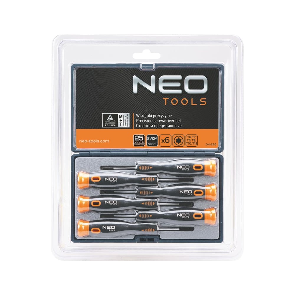 Набор прецизионных отверток NEO Tools 6 шт CrMo 04-226 - выгодная цена ...