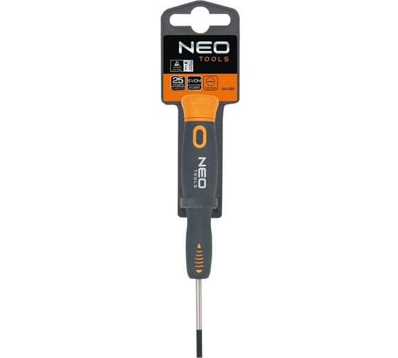 Шлицевая прецизионная отвертка NEO Tools 3.0x40 мм CrMo 04-084