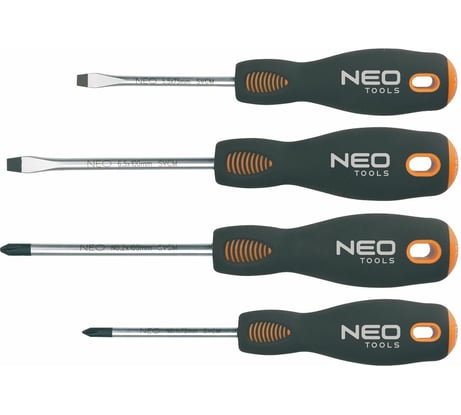 Набор отверток NEO Tools SL/PH 4 шт двухкомп рукоятка 04-204