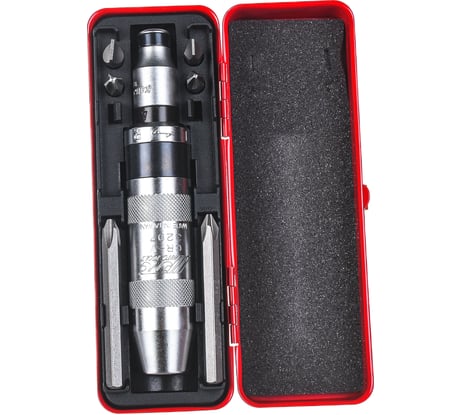 Отвертка ударная JTC с битами в комплекте 6 шт, 3207 668536